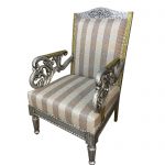 wooden metal hand carved bedroom chairs gold silver antique