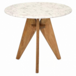 Kendel Tall Marble and Wood Table ITEM# - A600000504