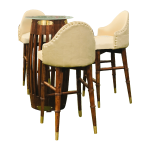 A01 Bar Stool set wooden (6 sets)