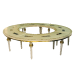 A01 White Round Donut Table (4 Rounds)