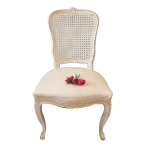 White Cane Carved chair ( 200 Units )