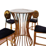 ss cocktail bar stool (6 sets)