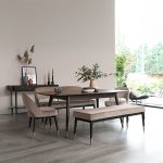 Clover Champagne Velvet Dining Bench With Backrest