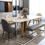 Light Luxury Marble Dining Table 6 seater